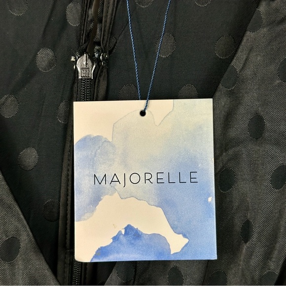 Romper Long Sleeve NWT Polka Dot Satin Goth Chic Y2K Party Small Majorelle - Picture 13 of 15